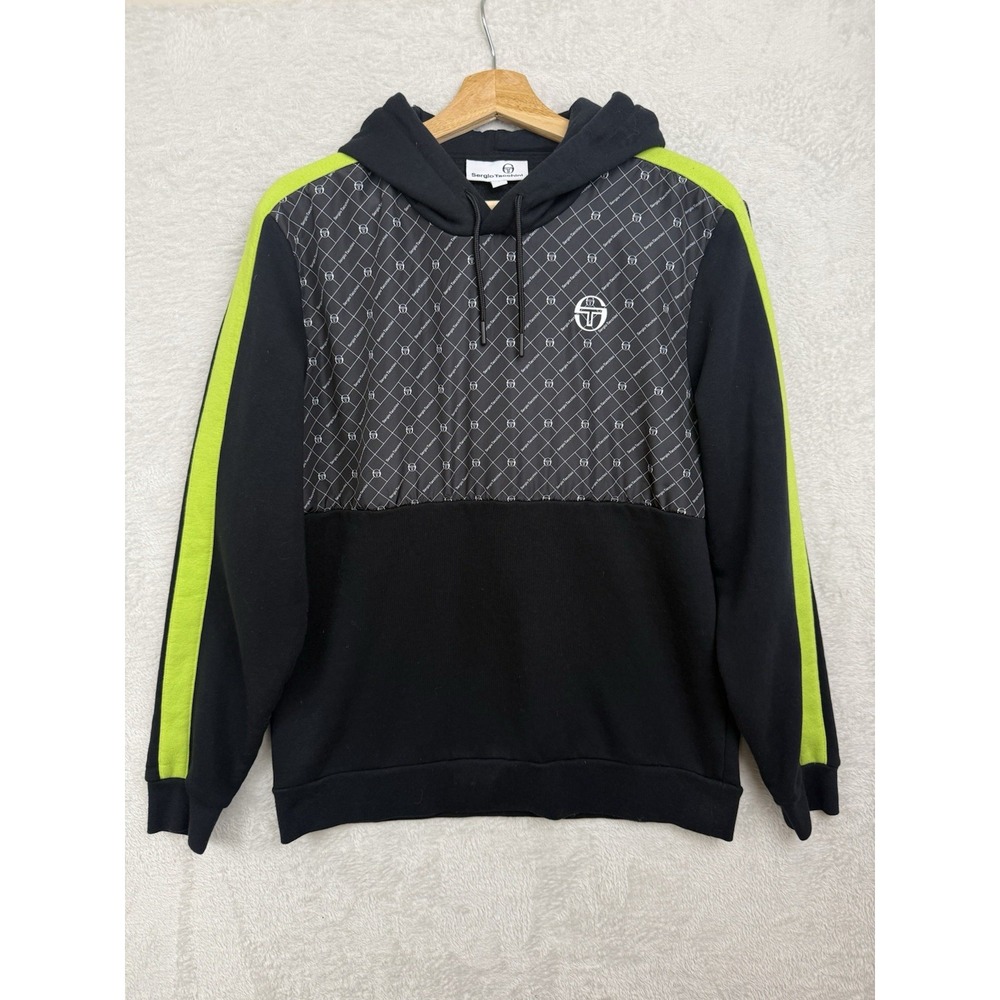 Sergio Tacchini Logo Replica Fleece Men's Lg Hoodie Athletic Athleisure Wear